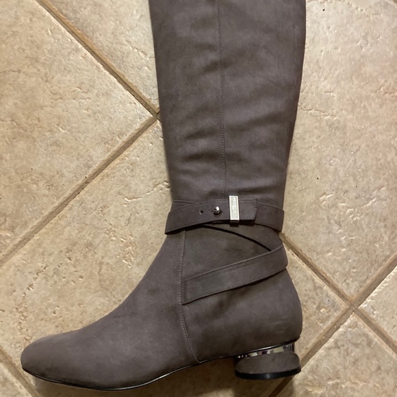 Karl Lagerfeld Buckle Riding Boots - Picture 2 of 5